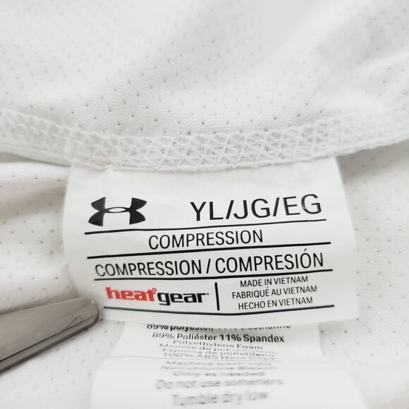 Under Armour Shirt Youth Large White Gray Camo Gameday M Hex Pad Padded Football - Picture 9 of 12